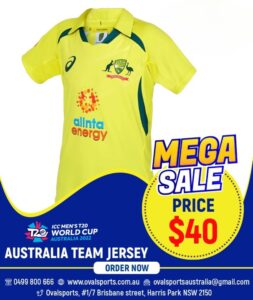 AUSTRALIA T20 WORLD CUP TEAM JERSEY 2022