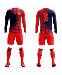 CUSTOM MADE SOCCER JERSEY RED AND BLUE