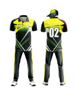 CUSTOM MADE CRICKET JERSEY BLACK & YELLOW 3