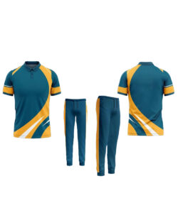 CUSTOM MADE CRICKET JERSEY ADD BLUE & YELLOW