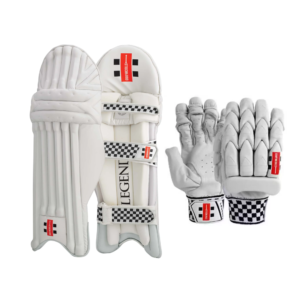 GRAY NICOLLS LEGEND CRICKET PADS AND GLOVES COMBO